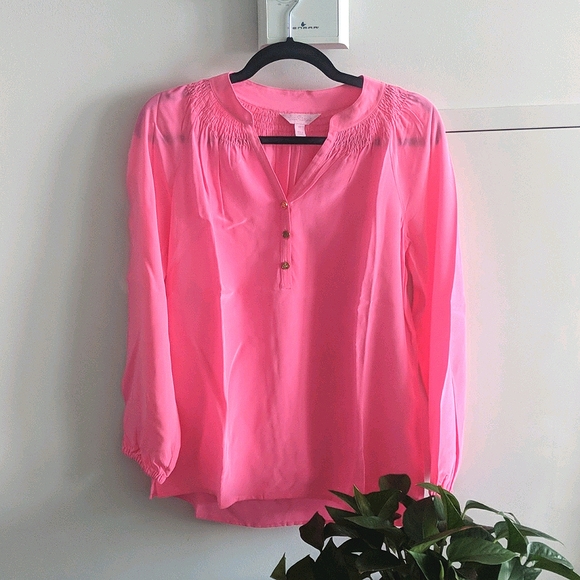 NWOT Lilly Pulitzer Elsa Silk Top - Picture 3 of 7